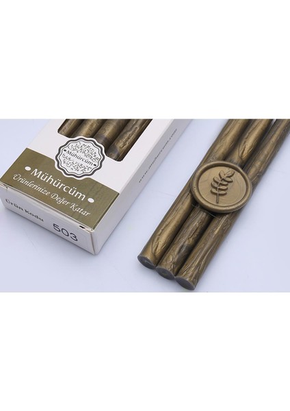 Mühür Mumu Çubuk 11MMX120MM 10 Lu Paket Model: 503 Altın Oksit