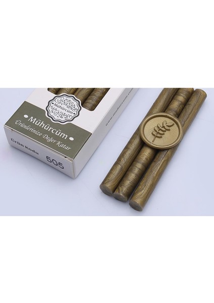 Mühür Mumu Çubuk 11MMX120MM 10 Lu Paket Model: 505 Altın Sikke