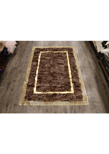 Gold Varaklı Kahverengi Toskana Halı 200 X 300 Cm