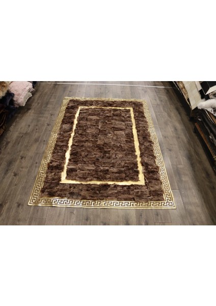 Gold Varaklı Kahverengi Toskana Halı 200 X 300 Cm modelleri
