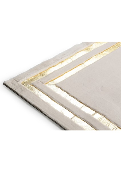 Gold Varaklı Krem Peluş Halı 170 X 240 Cm fiyatları