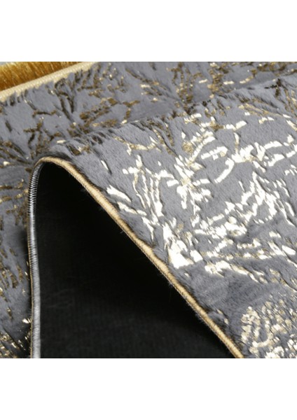 Antrasit Gold Kuşayağı Bordürlü Peluş Halı 160 X 230 Cm fırsatları
