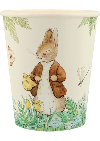 - Peter Rabbit In The Garden Cups - Peter Rabbit Bahçede Bardaklar - 8'li