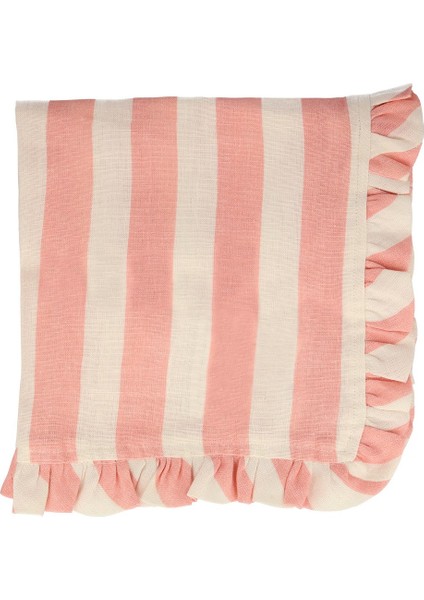 - Stripe Ruffle Napkins - Şerit Fırfırlı Kumaş Peçeteler - 4'lü