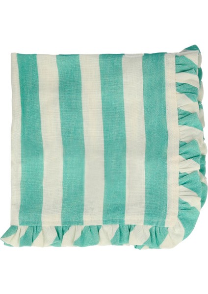 - Stripe Ruffle Napkins - Şerit Fırfırlı Kumaş Peçeteler - 4'lü