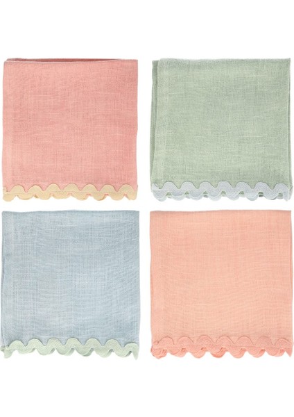 Meri Meri - Pastel Cloth Napkins - Pastel Renk Kumaş Peçeteler - 4'lü