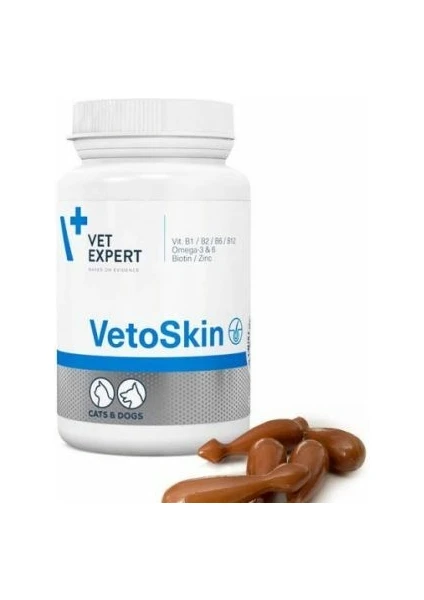 Vet Expert Vetoskin 90 Kapsül Köpek & Kedi Vitamin