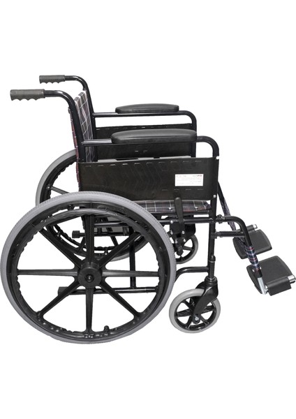 Manuel Tekerlekli Sandalye (Plastik Jantlı, Ekose) fırsatları