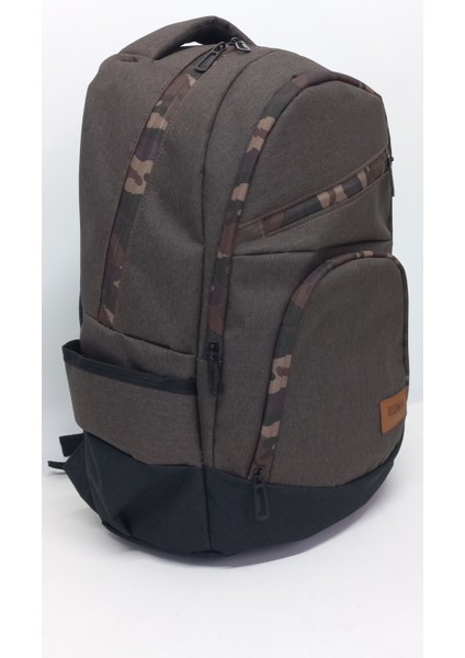 Rowan Kahverengi Özeldesenli Fermuar Suya Dayanıklı Laptopbölmeliokul Sırtçantası indirimleri