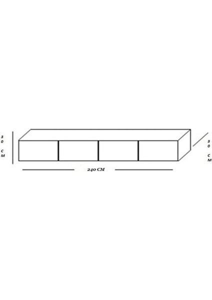 Joy Tv Ünitesi Tv Sehpası Alt Modül Beyaz 240 Cm Mdf JOY TV ÜNİTESİ