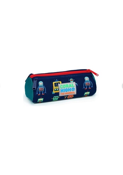 Çanta Coral High Kids Lacivert Robot Desenli Çanta Beslenme Kalemlik 3'lü Set