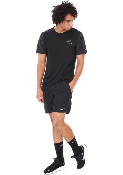 Dri-Fit Running Division Nv Rise 365 Ss Erkek Siyah Koşu Tişört DR8768-010