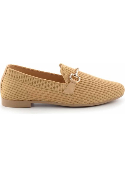 Camel Triko Kadın Loafer Ayakkabı K01320302082