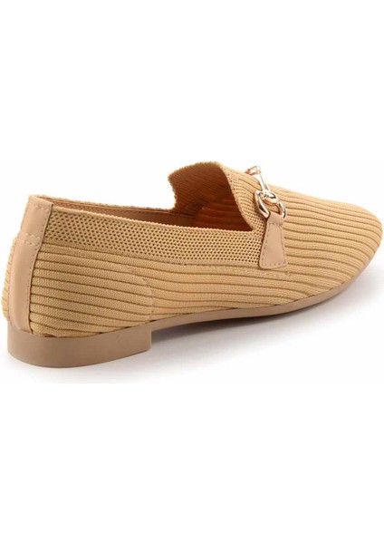 Camel Triko Kadın Loafer Ayakkabı K01320302082
