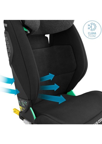 Rodifix Pro I-Size Isofix'li 15-36 kg Çocuk Oto Koltuğu Authentic Black