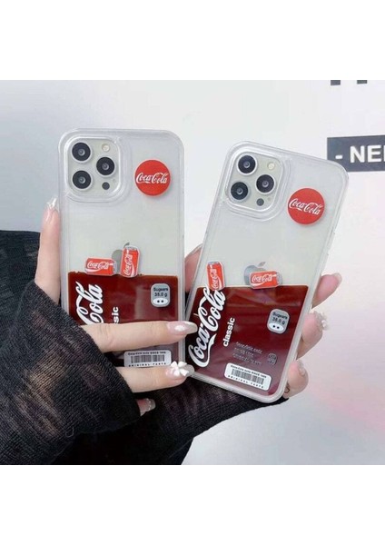 Apple iPhone 14 Plus Uyumlu Coca Cola Sulu Telefon Kılıfı