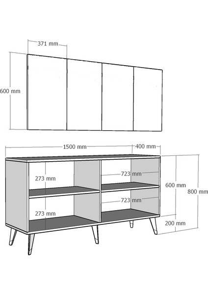 150 cm Işıl Konsol Beyaz-Gümüş