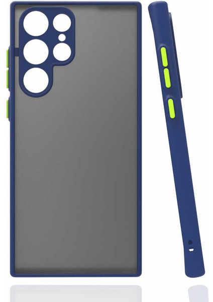 Galaxy S22 Ultra Kılıf 3D Kamera Korumalı Arkası Mat Kenarları Renkli Smoke Case