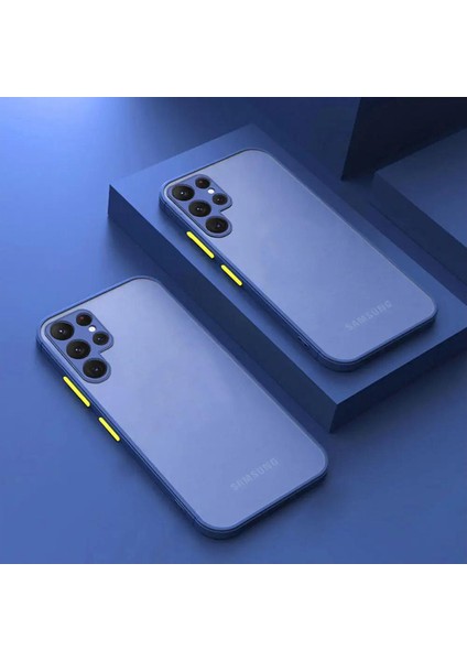 Galaxy S22 Ultra Kılıf 3D Kamera Korumalı Arkası Mat Kenarları Renkli Smoke Case