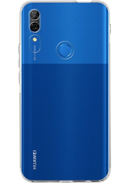 Caseworld Huawei P Smart Z ile Uyumlu Kapak Kamera Korumalı Tıpalı Silikon Şeffaf Kılıf
