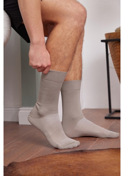Merserize Fileli Erkek Soket Çorap Gri fiyatları
