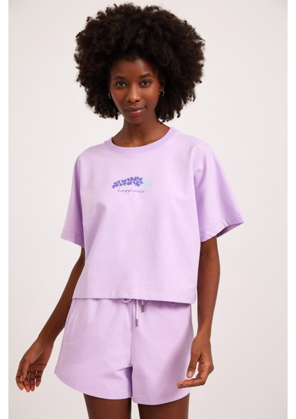 Kadın Lavender T-Shirt Lila