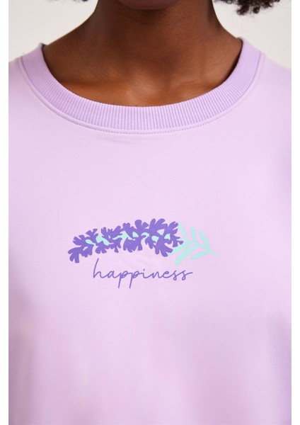 Kadın Lavender T-Shirt Lila