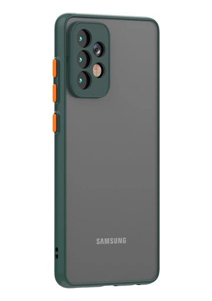 Galaxy A52 Kılıf 3D Kamera Korumalı Arkası Mat Kenarları Renkli Smoke Case