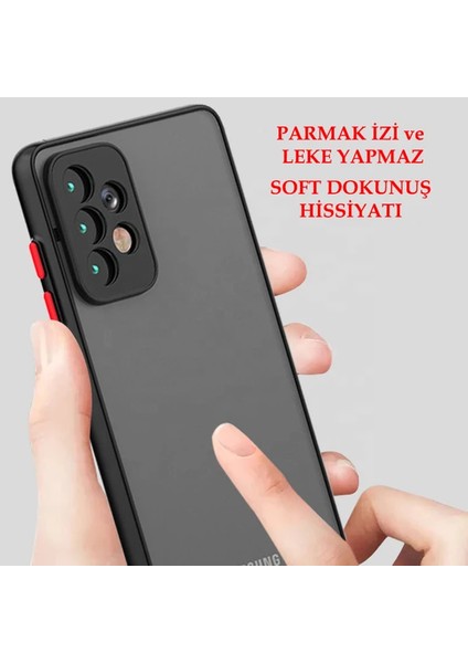 Galaxy A52 Kılıf 3D Kamera Korumalı Arkası Mat Kenarları Renkli Smoke Case