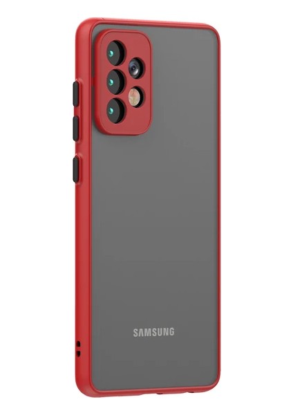 Galaxy A52 Kılıf 3D Kamera Korumalı Arkası Mat Kenarları Renkli Smoke Case