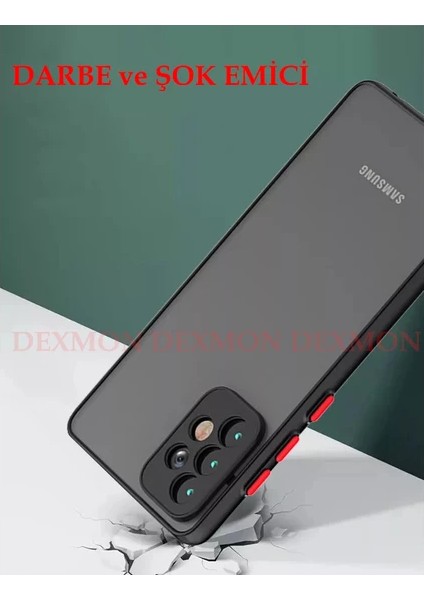 Galaxy A73 Kılıf 3D Kamera Korumalı Arkası Mat Kenarları Renkli Smoke Case
