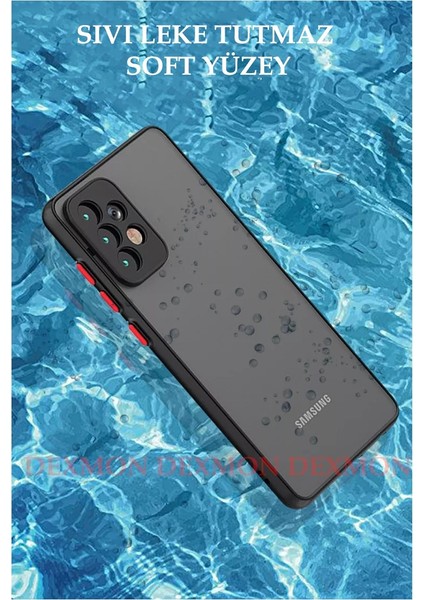 Galaxy A53 Kılıf 3D Kamera Korumalı Arkası Mat Kenarları Renkli Smoke Case