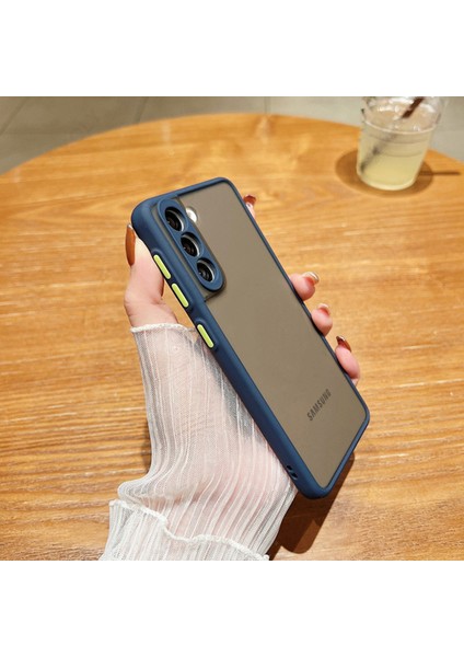 Galaxy S22 Kılıf 3D Kamera Korumalı Arkası Mat Kenarları Renkli Smoke Case