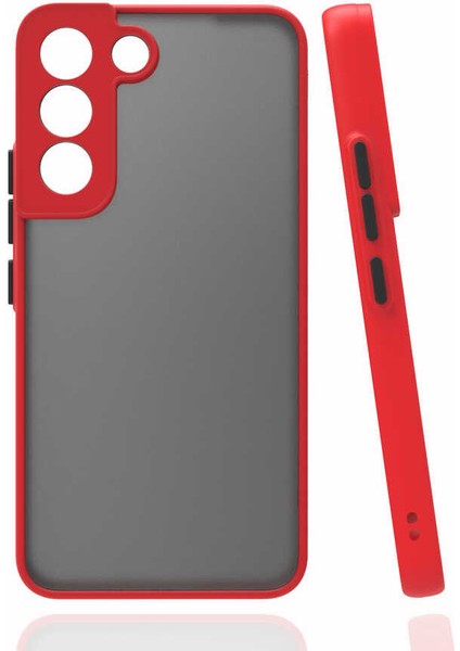 Galaxy S22 Kılıf 3D Kamera Korumalı Arkası Mat Kenarları Renkli Smoke Case