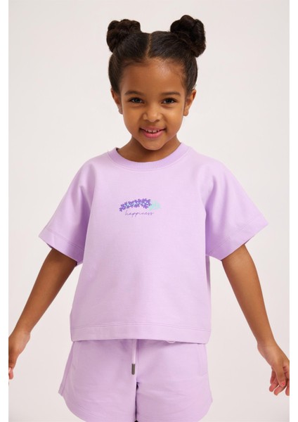 Lavender Kız Çocuk T-Shirt Lila