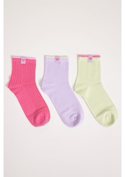 3 lü Paket Fairytale Kadın Soket Çorap Çok Renkli fiyatları