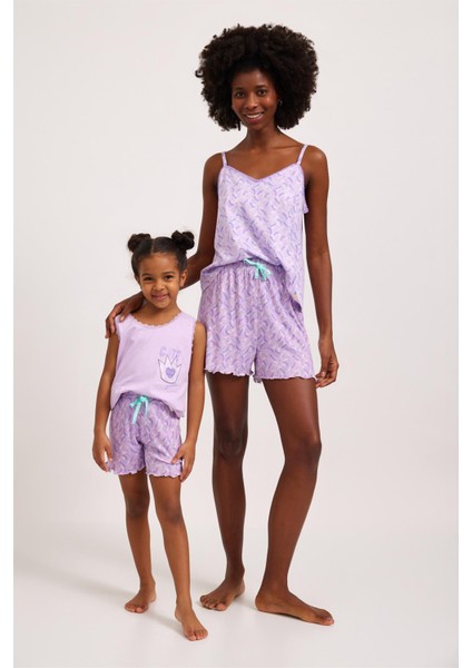 Lavender Kız Çocuk Dantelli Pijama Üst Lila fırsatları