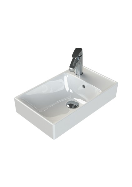 Seramik Cerastyle Dolap Uyumlu & Tezgah Üstü Sharp Seri Lavabo 50X30 044300-U