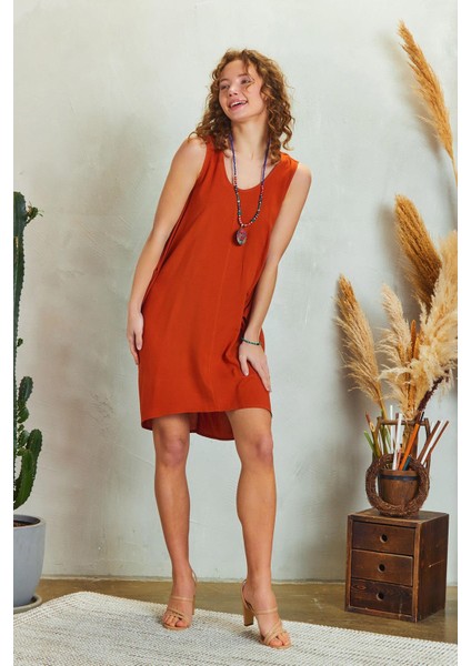 Bohem Stil Kısa Salaş Tunik Elbise modelleri