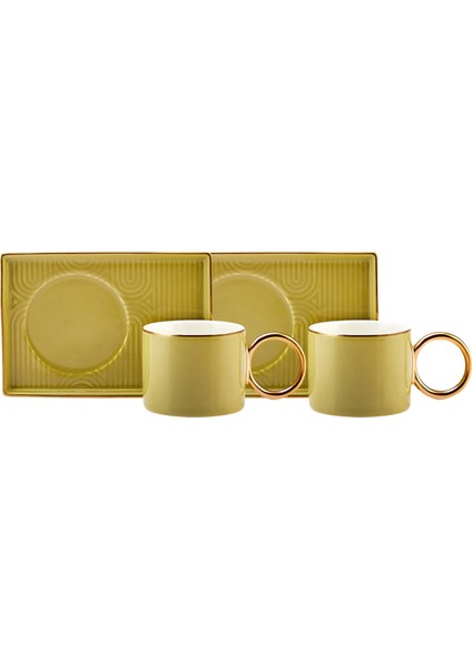 Soho Yeşil 2 Kişilik Kahve Fincan Takımı 80 ml
