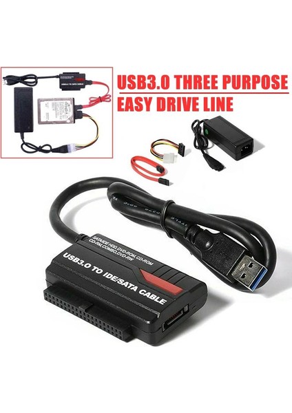 USB 3.0 2.5 Ide Kablo USB 3.0 3.5 Ide Kablo USB 3.0 Sata Adaptörlü Kablo