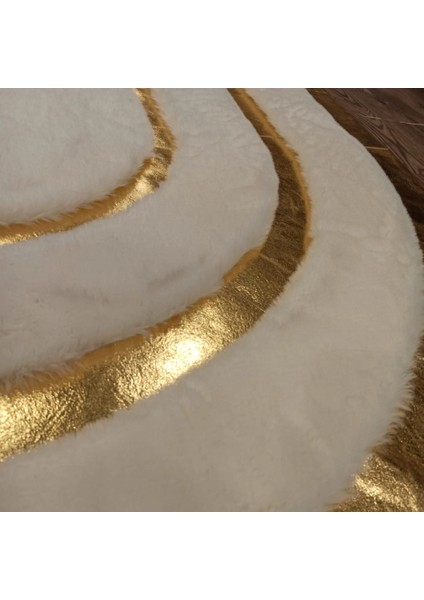 Gold Varaklı Oval Peluş Halı & Paspas 160 x 230 cm fırsatları