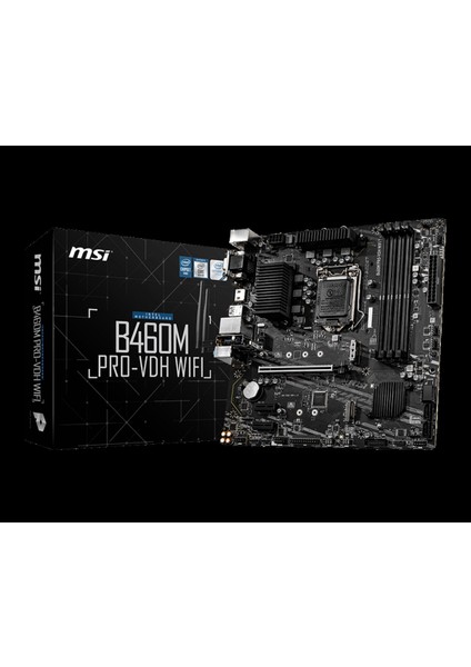 Msı B460M Pro-Vdh Wıfı Ddr4 2933MHZ 1xvga 1xdvı 2xm.2 USB 3.2 Matx 1200P