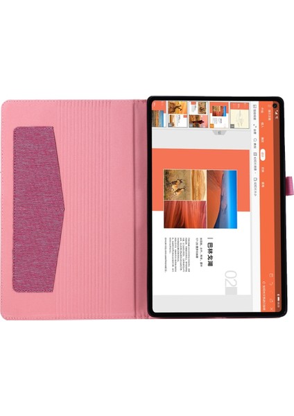 Lenovo M10 Plus Tpu + Kumaş Pu Kılıfı Için (Yurt Dışından)