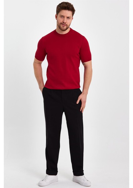 Kırmızı Erkek Yarım Balıkçı Düz Triko T-SHIRT-TRZ19129R06S modelleri