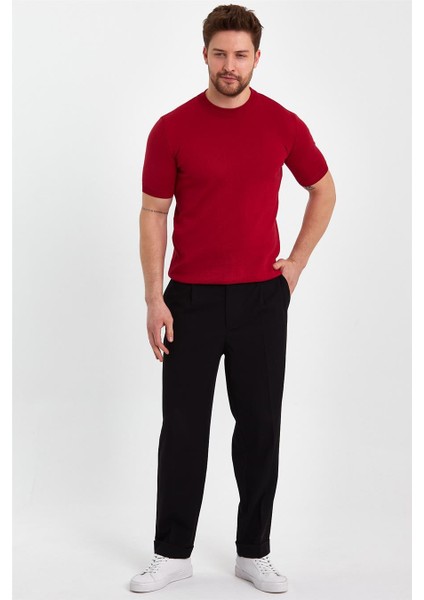 Kırmızı Erkek Yarım Balıkçı Düz Triko T-SHIRT-TRZ19129R06S fırsatları