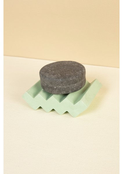 Dekoratif Beton Yeşil Zikzak Sabunluk modelleri
