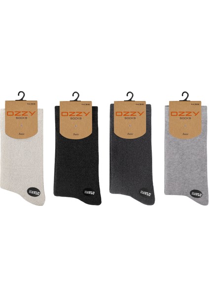 Ozzy Socks 4 Çift Kadın Havlu Soket Çorap Kışlık Dayanıklı Topuk ve Burun