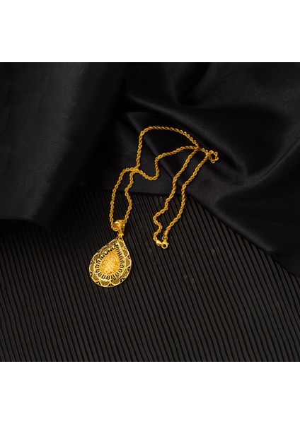 Damla Tuğra Taşsız Altın Kolye