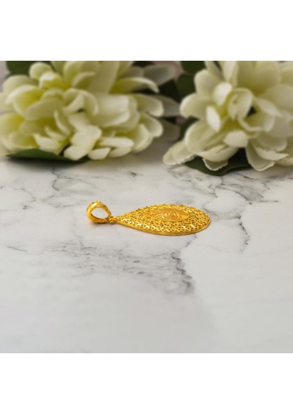 Damla Tuğra Yıldızlı Altın Kolye